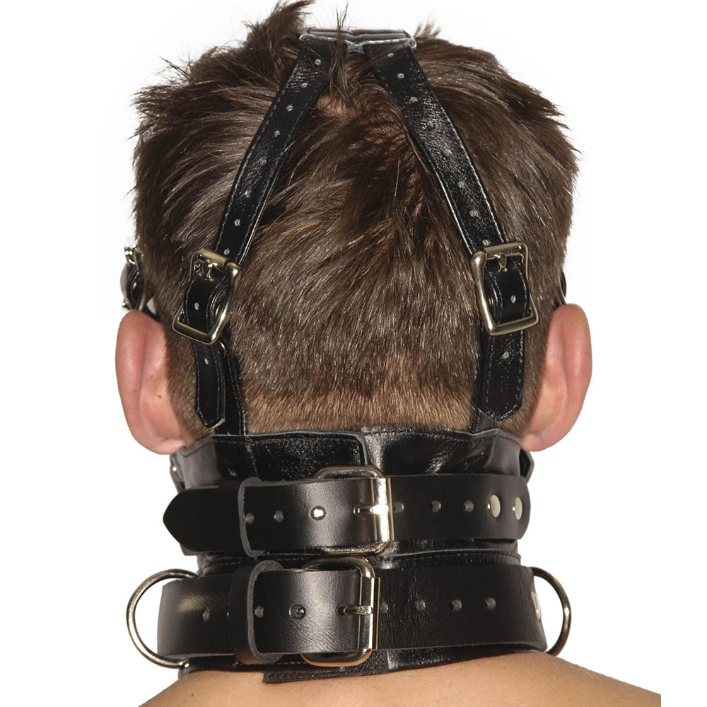 Strict Leather Premium Muzzle with Blindfold and Gag