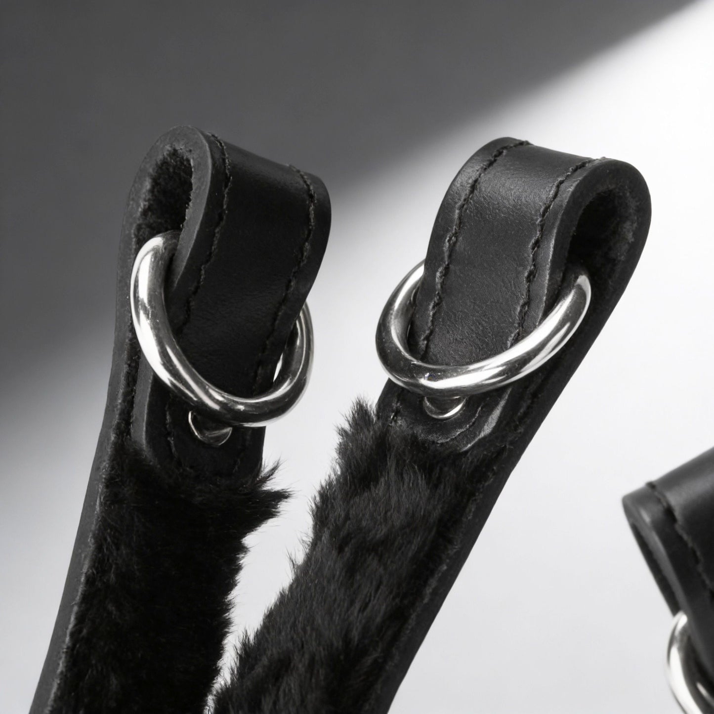 Suspension Set with Ring and Fur-Lined Cuffs