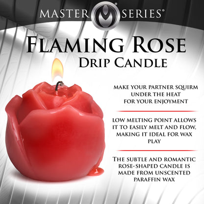 Flaming Rose Drip Candle