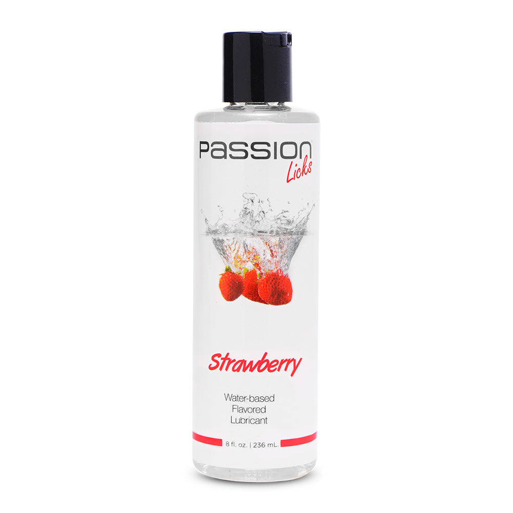 Passion Licks Water Based Flavored Lubricant - 8 oz