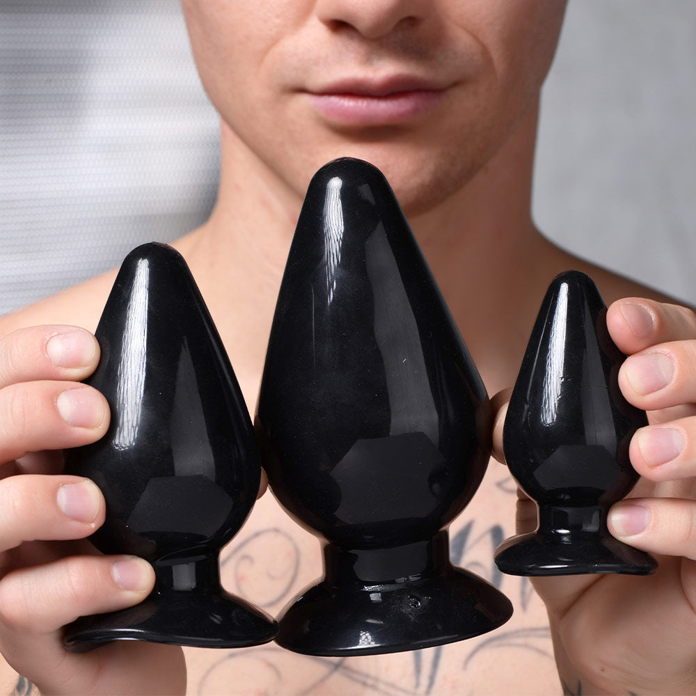 Triple Cones 3 Piece Anal Plug Set Boyzshop Triple Cones 3 Piece Anal Plug Set Boyzshop