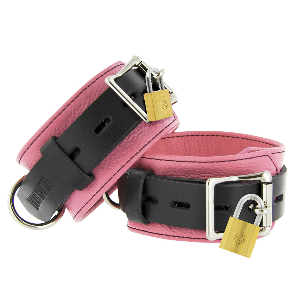 Strict Leather Deluxe Black/Pink Locking Restraints