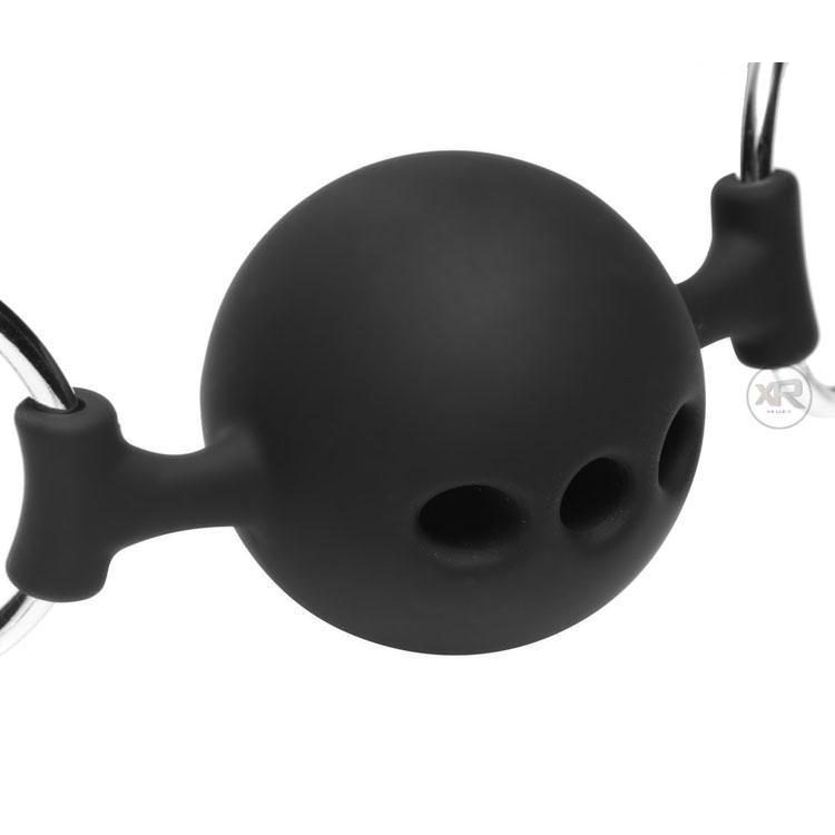 Hinder Breathable Silicone Ball Gag with Nipple Clamps