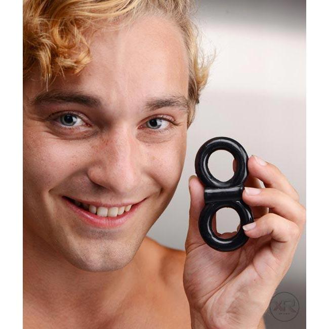 Vibrating Double Cock and Ball Ring