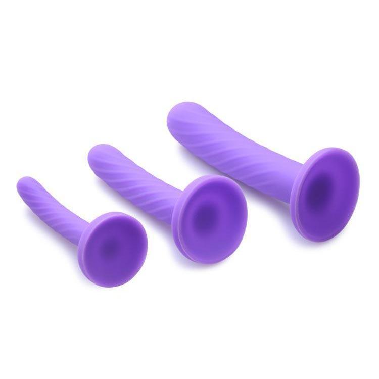 Tri-Play 3 Piece Silicone Dildo Set