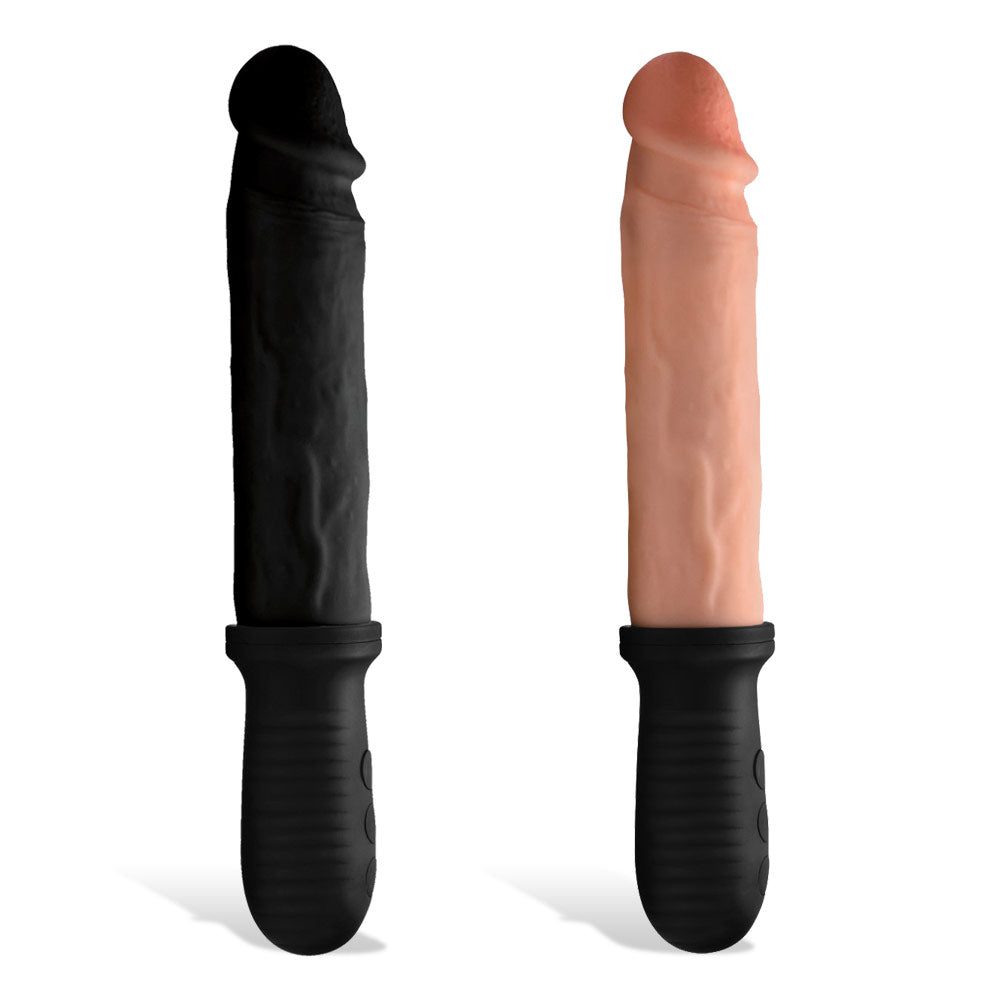 8X Auto Pounder Vibrating and Thrusting Dildo with Handle  Boyzshop