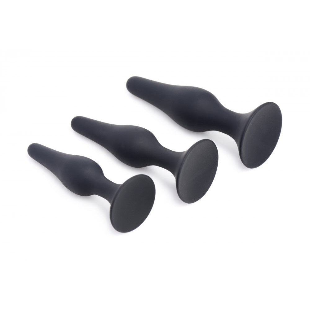 Triple Spire Tapered Silicone Anal Trainer Set