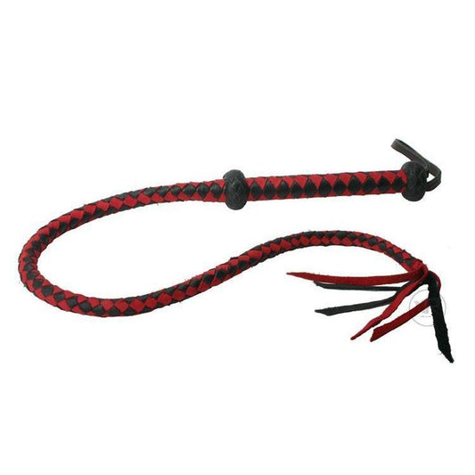 The Premium Red and Black Leather Whip