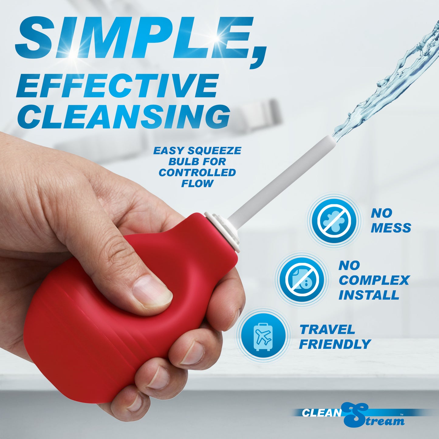 Red CleanStream Enema Bulb