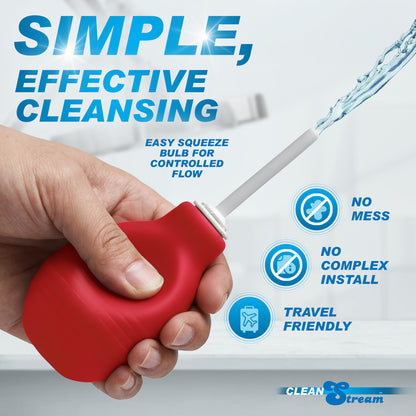 Red CleanStream Enema Bulb