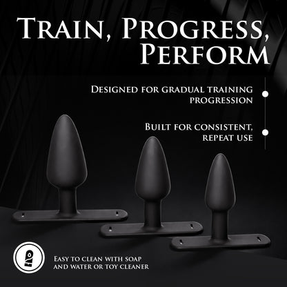 Bum-Tastic Trainer Set Silicone 3 Piece Anal Plug Set with Harness