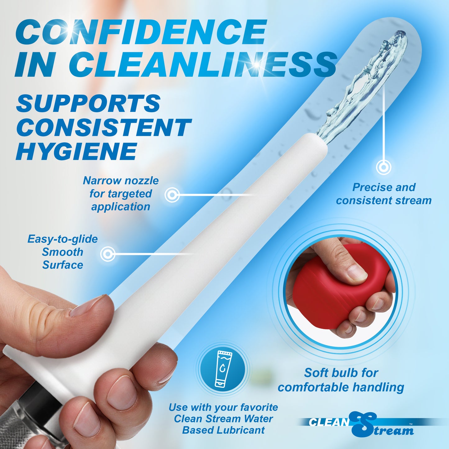 Red CleanStream Enema Bulb