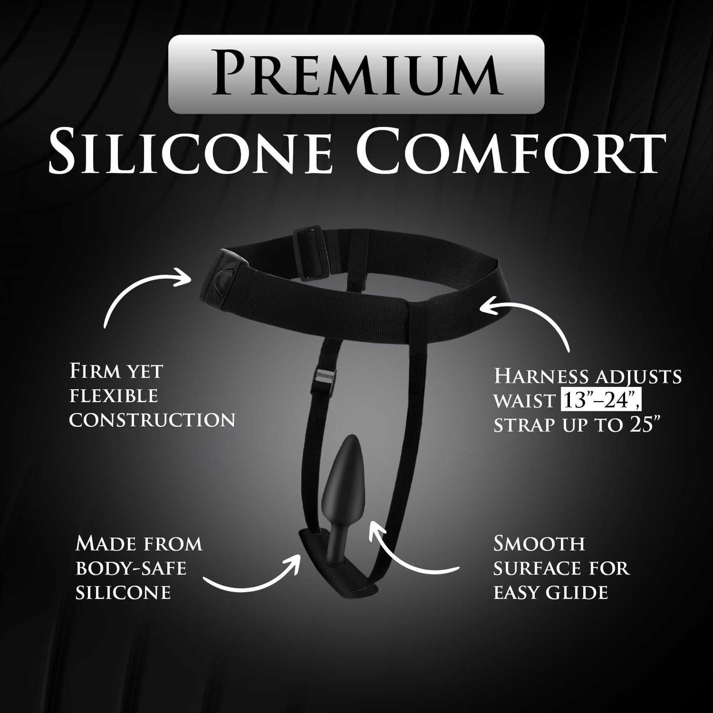 Bum-Tastic Trainer Set Silicone 3 Piece Anal Plug Set with Harness