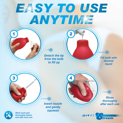 Red CleanStream Enema Bulb