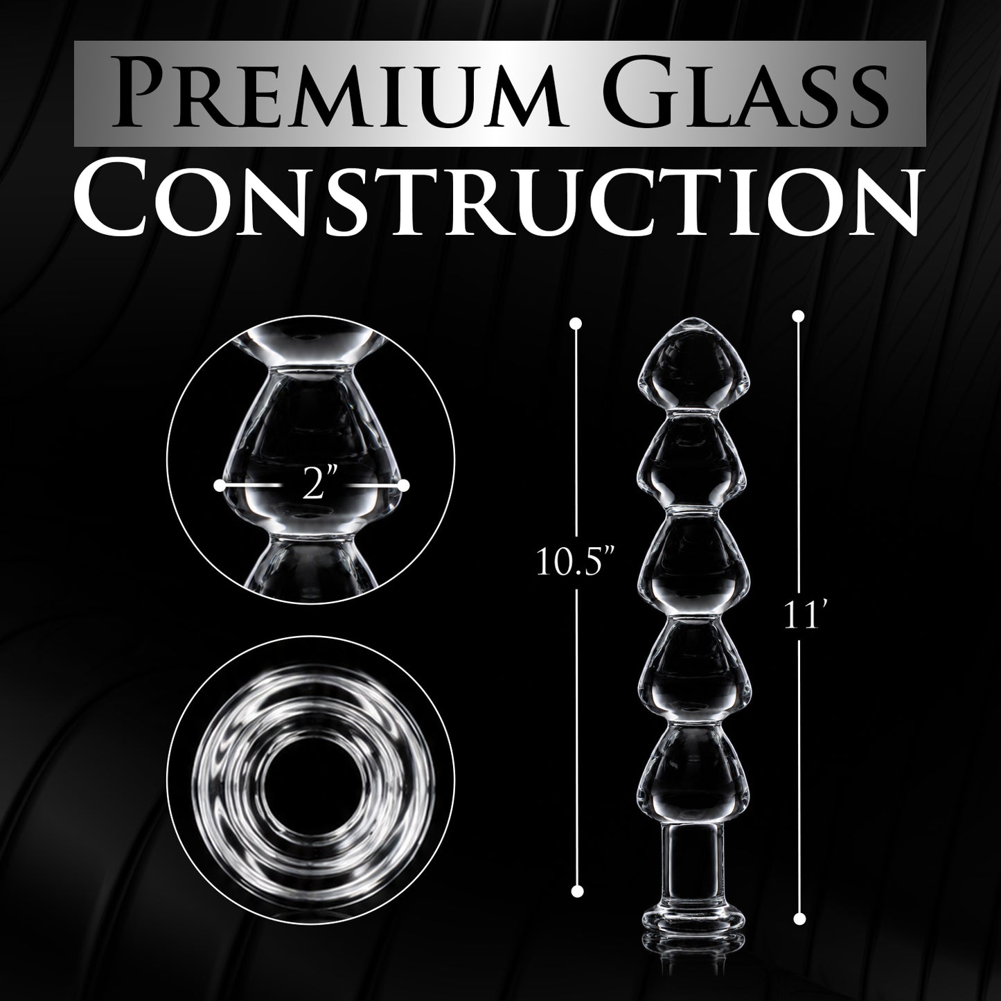 Drops Anal Link Glass Dildo