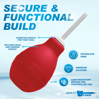 Red CleanStream Enema Bulb