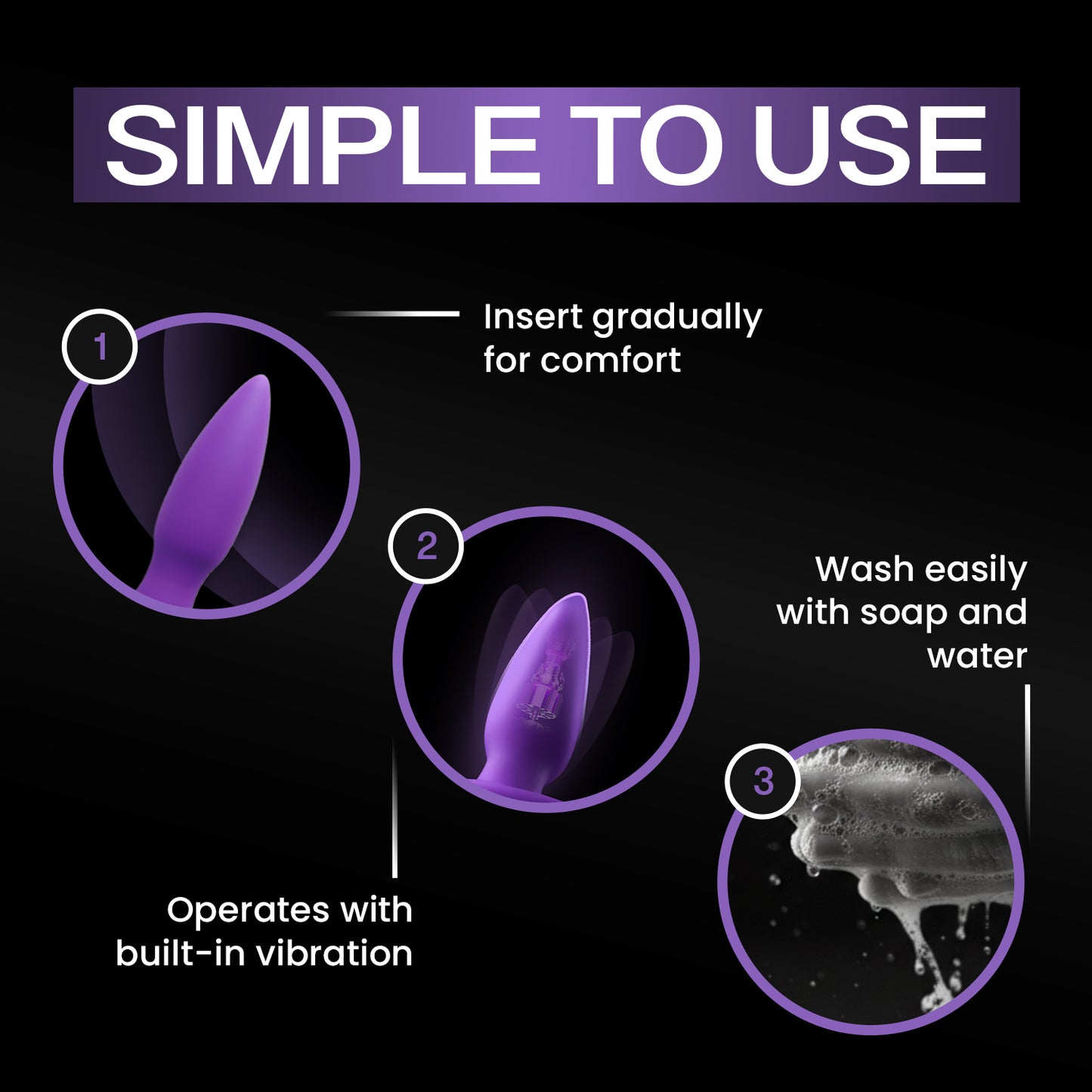 Aria Vibrating Silicone Butt Plug