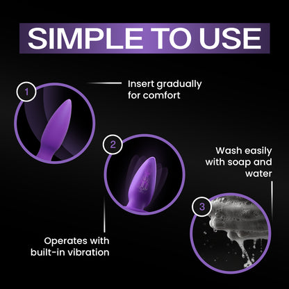 Aria Vibrating Silicone Butt Plug