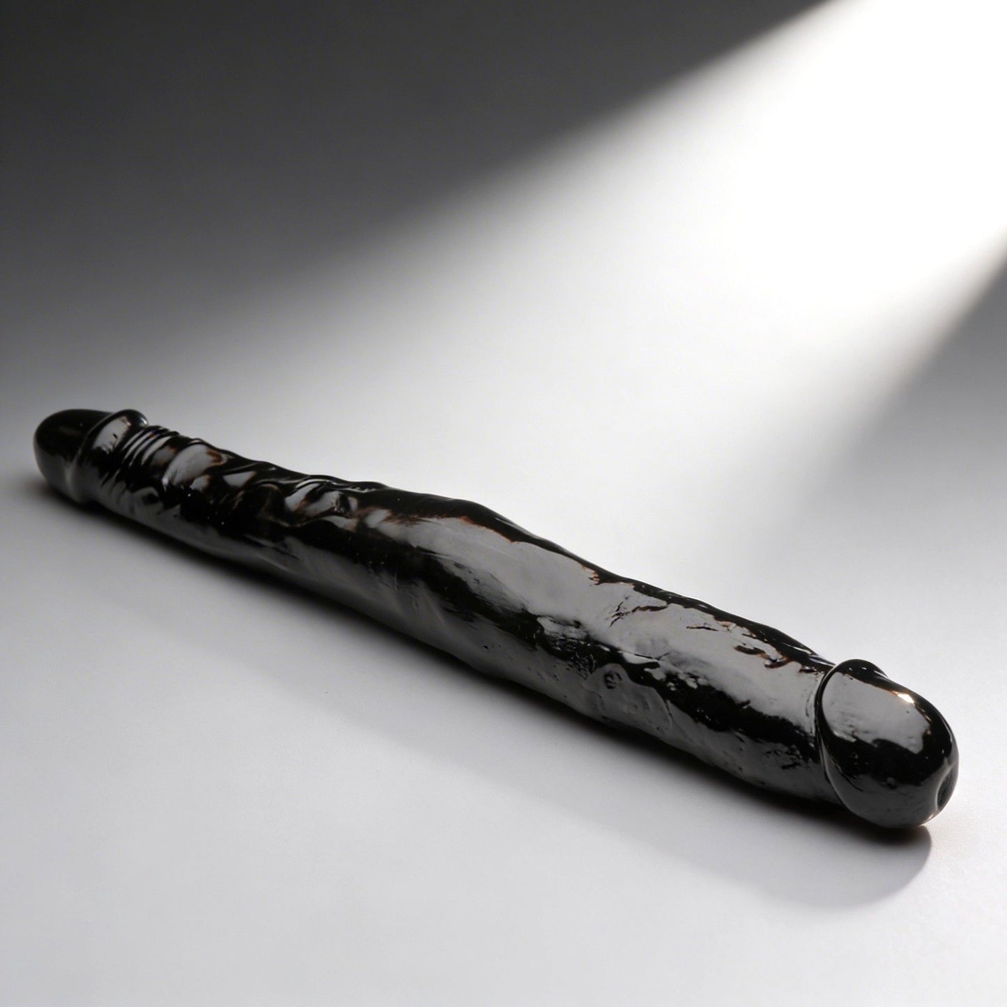 13 inch tapered double dildo for gay men black dual ended dildo for double penetration and deep stimulation
