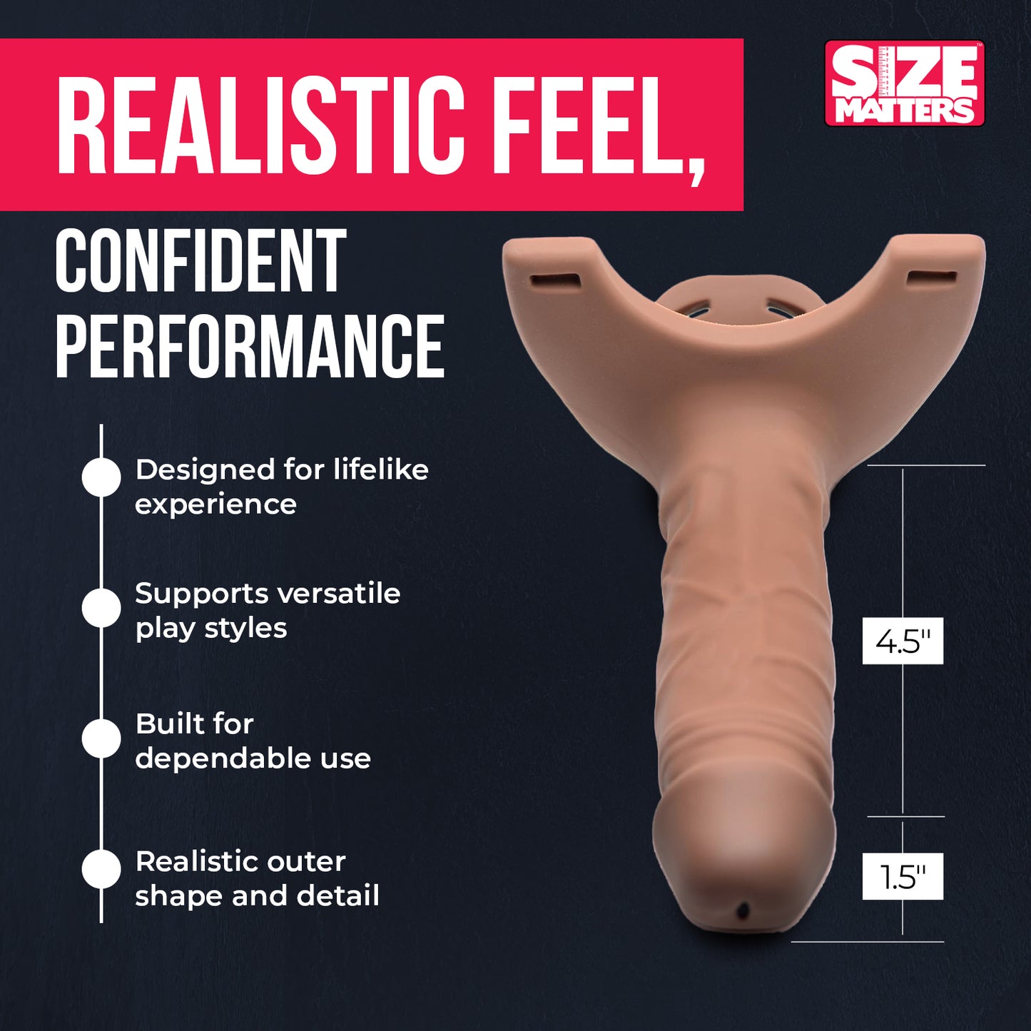 Hollow Silicone Dildo Strap-On