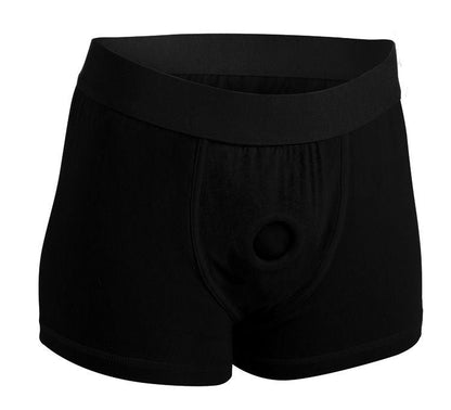 Mod Strap-On Boxer Harness with built-in O-ring, flat front view