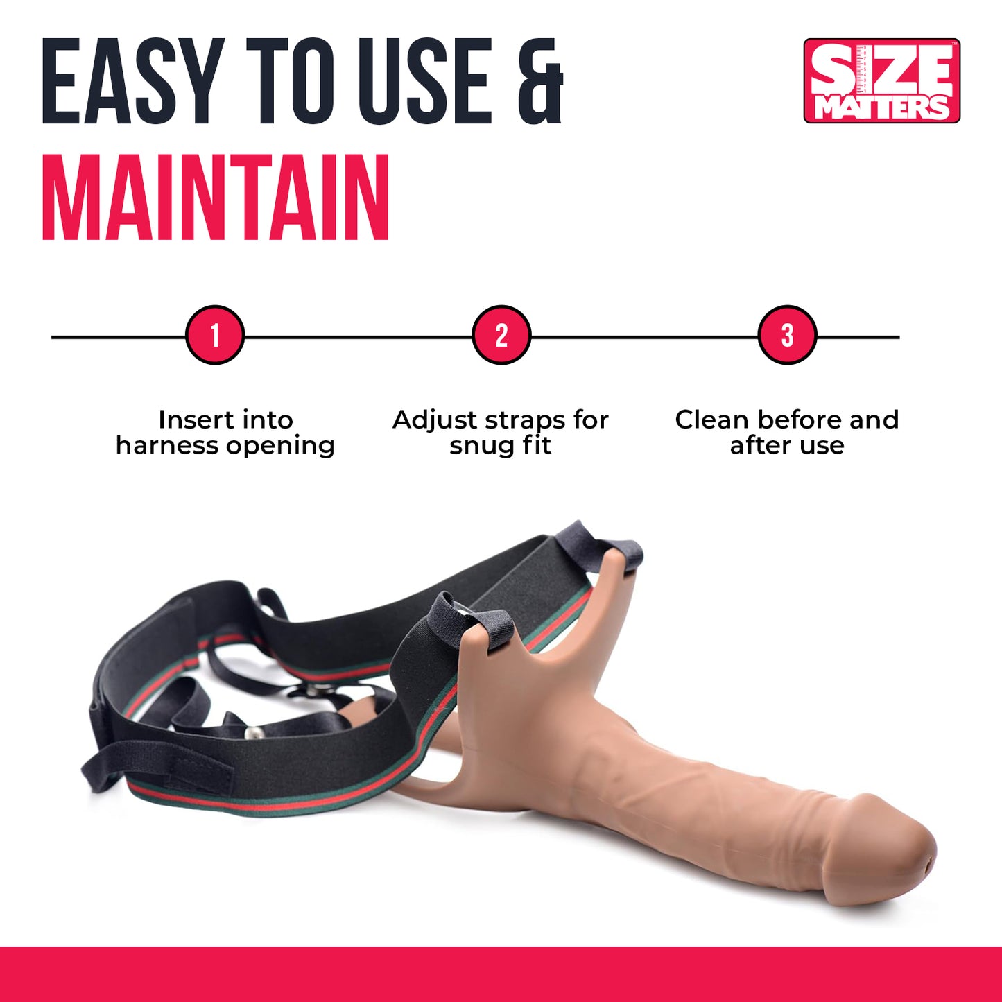 Hollow Silicone Dildo Strap-On