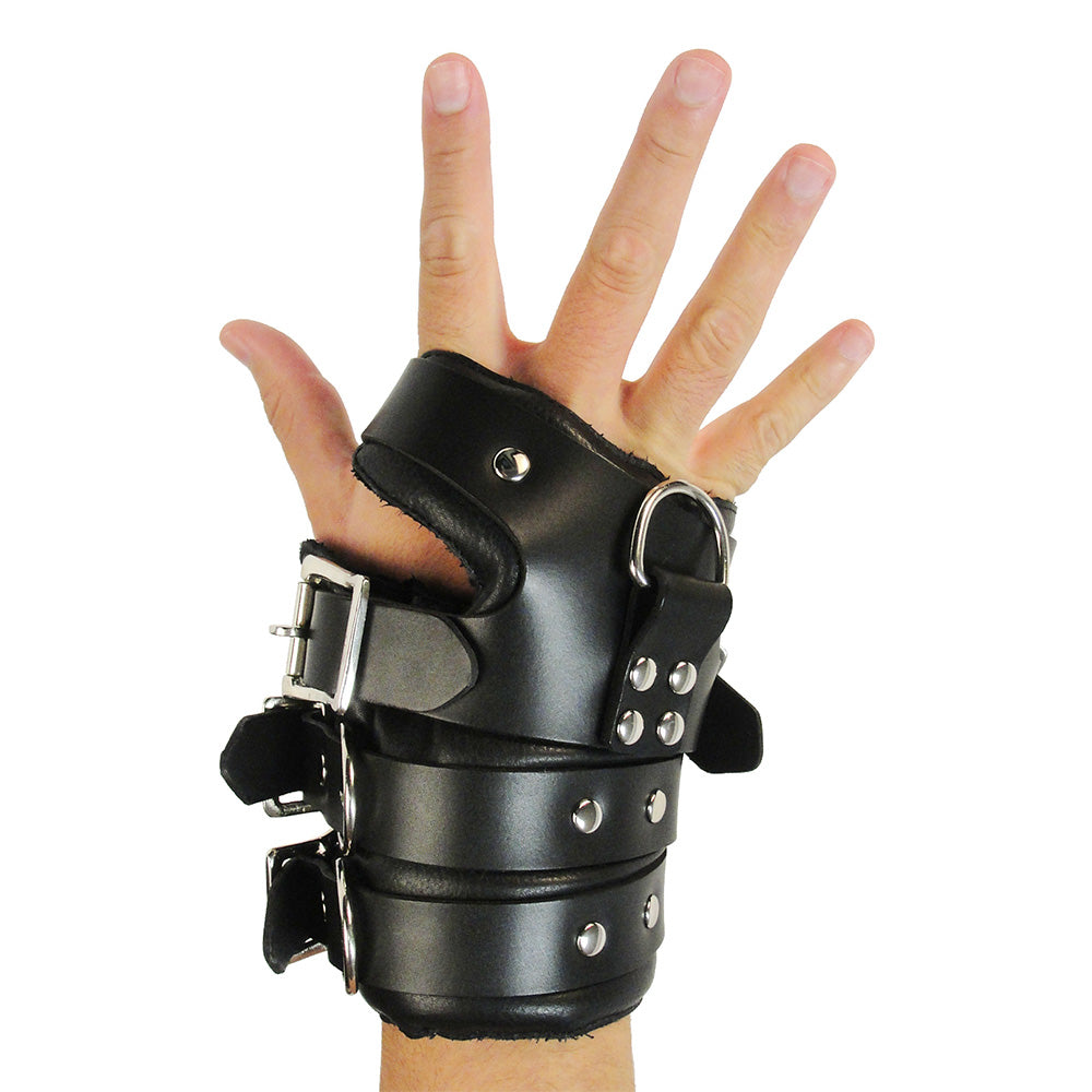 Strict Leather Four-Buckle Suspension Cuffs