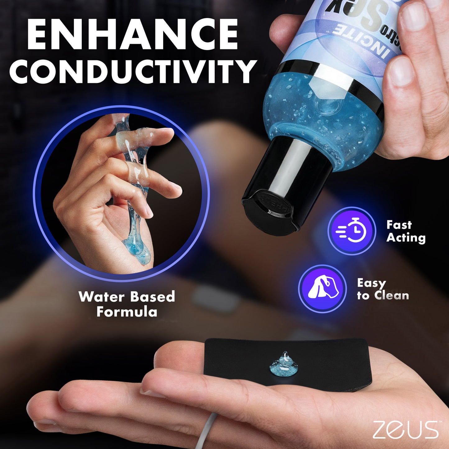 Zeus Incite Electrosex Gel - 8.5oz