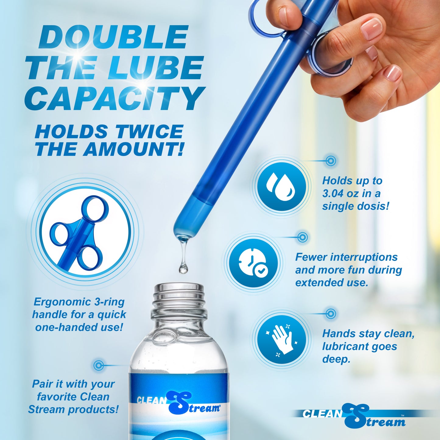 XL Lubricant Launcher - CleanStream Blue