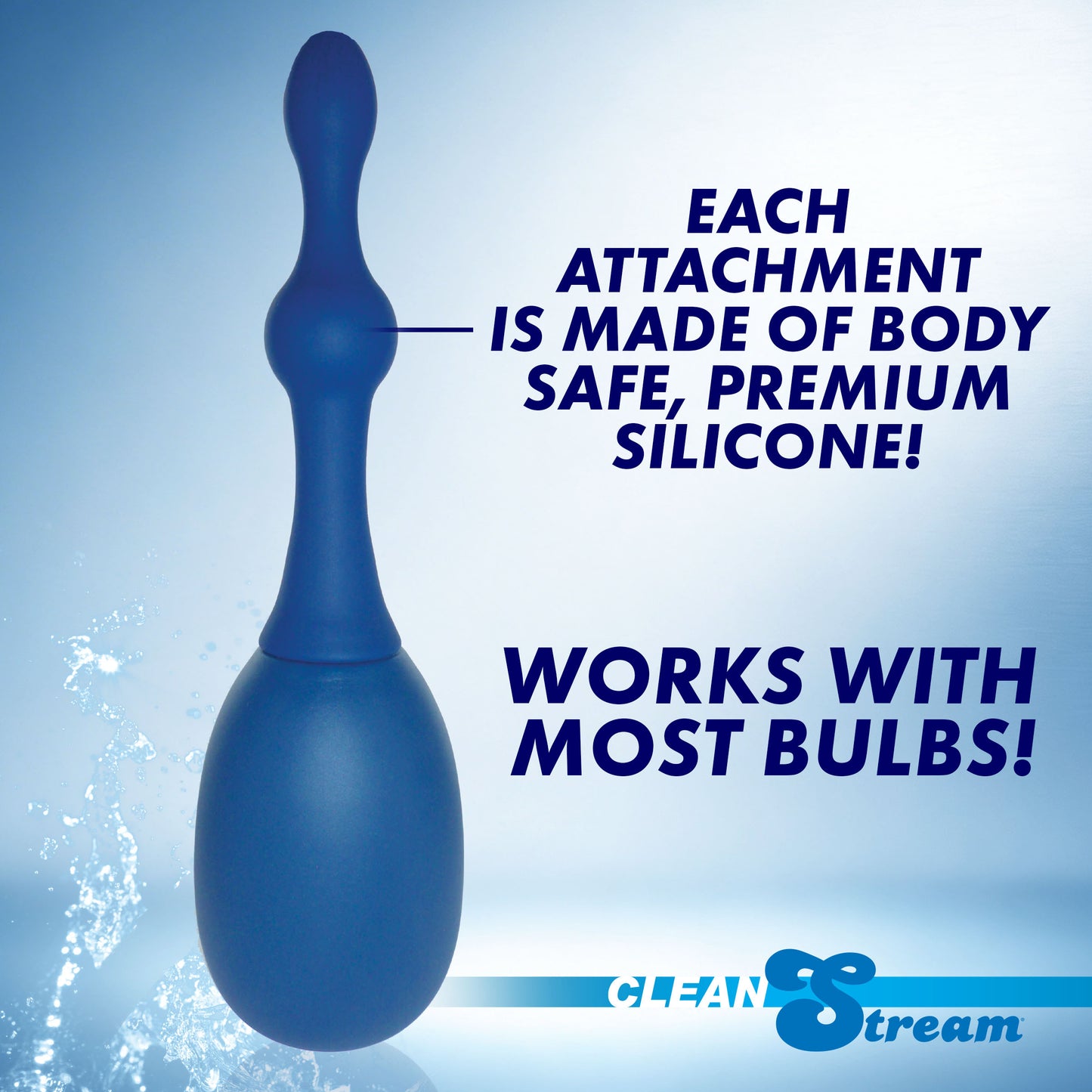 CleanStream 3pc Silicone Enema Attachment Set