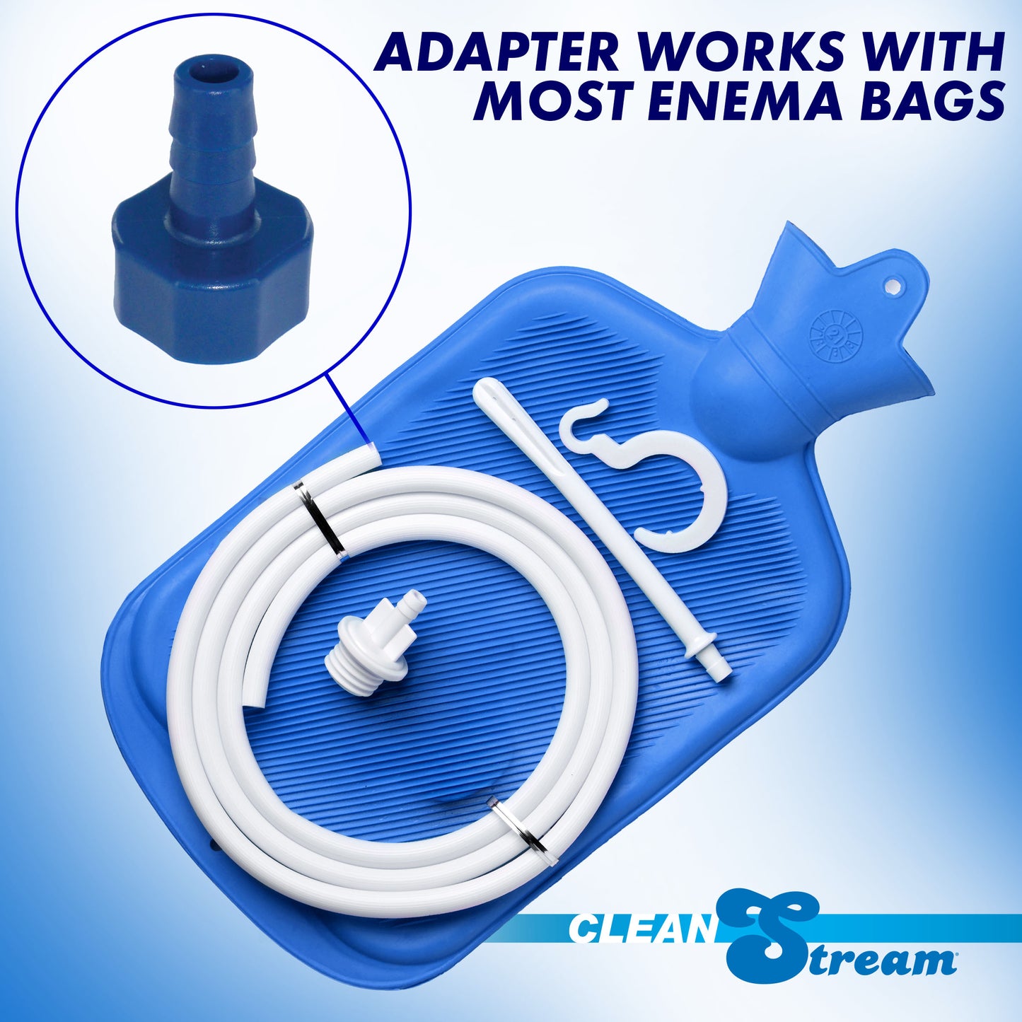 CleanStream 3pc Silicone Enema Attachment Set