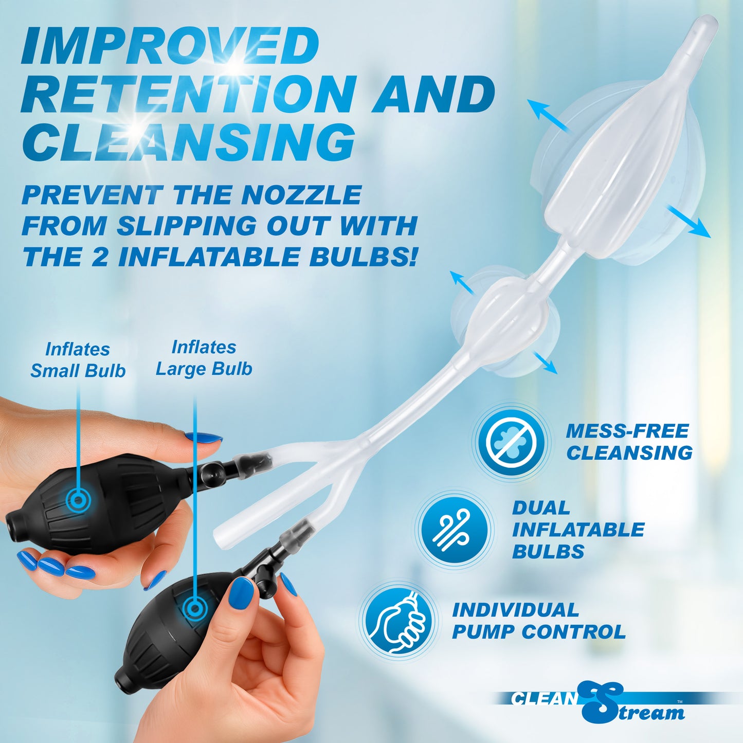 The CleanStream Silicone Inflatable Double Bulb System