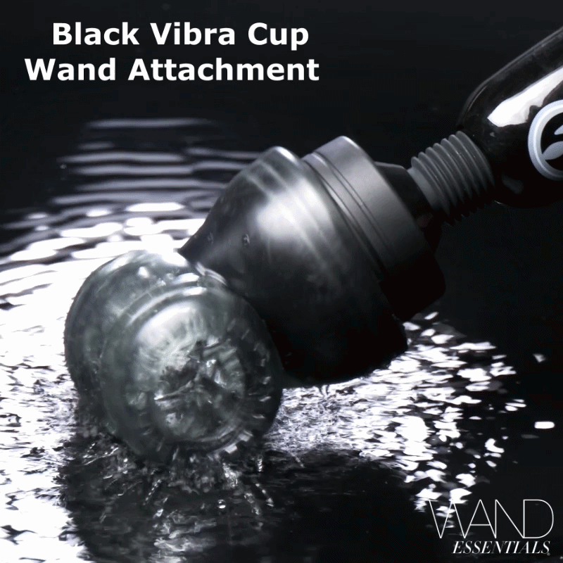 Black Vibra Cup Wand Attachment