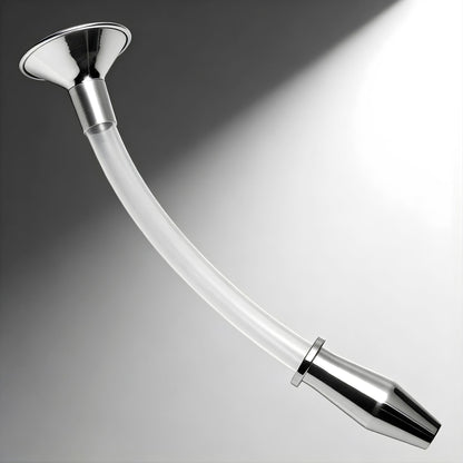 Stainless Steel Ass Funnel with Hollow Anal Plug