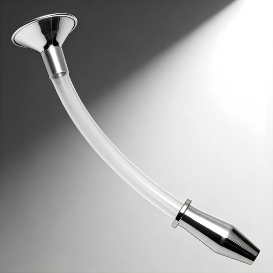 Stainless Steel Ass Funnel with Hollow Anal Plug