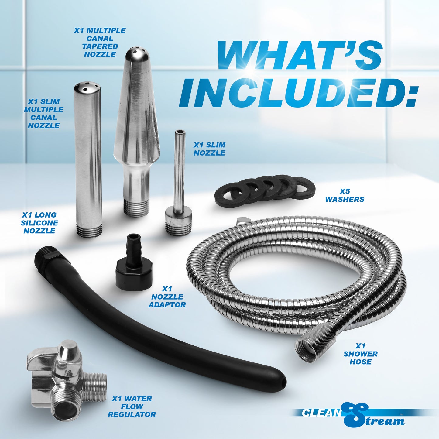 All-in-One 4 Tip Shower Enema System