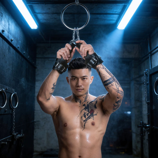 Suspension Set with Ring and Fur-Lined Cuffs