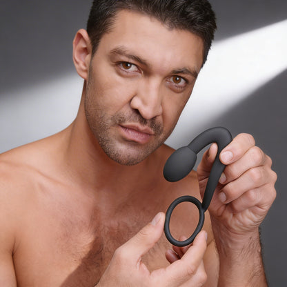 The Explorer Silicone Cock Ring and Prostate Plug