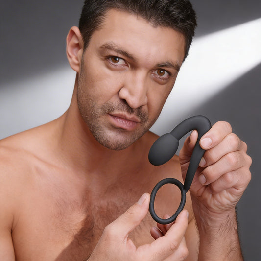 The Explorer Silicone Cock Ring and Prostate Plug