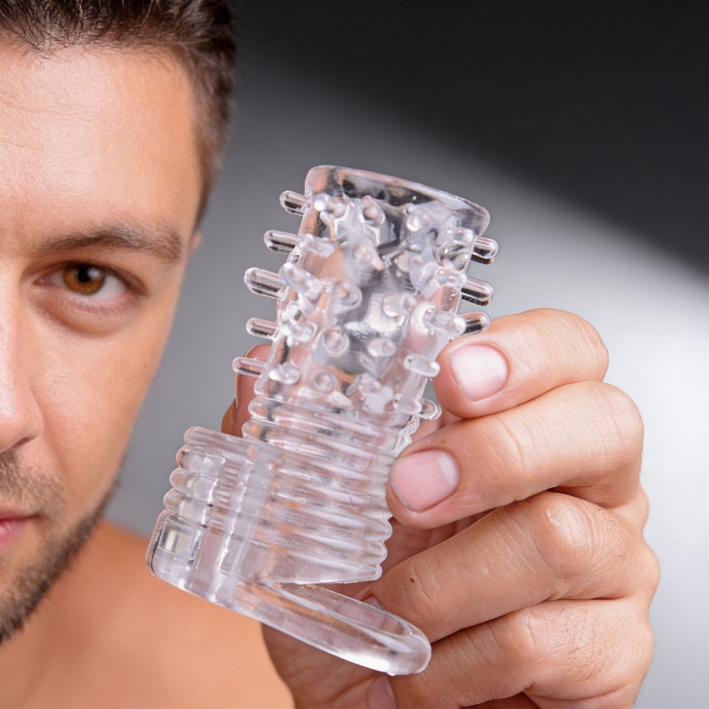 Clear Sensations Vibrating Textured Erection Sleeve