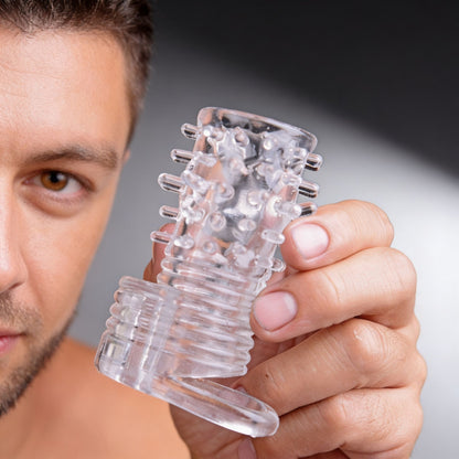 Clear Sensations Vibrating Textured Erection Sleeve