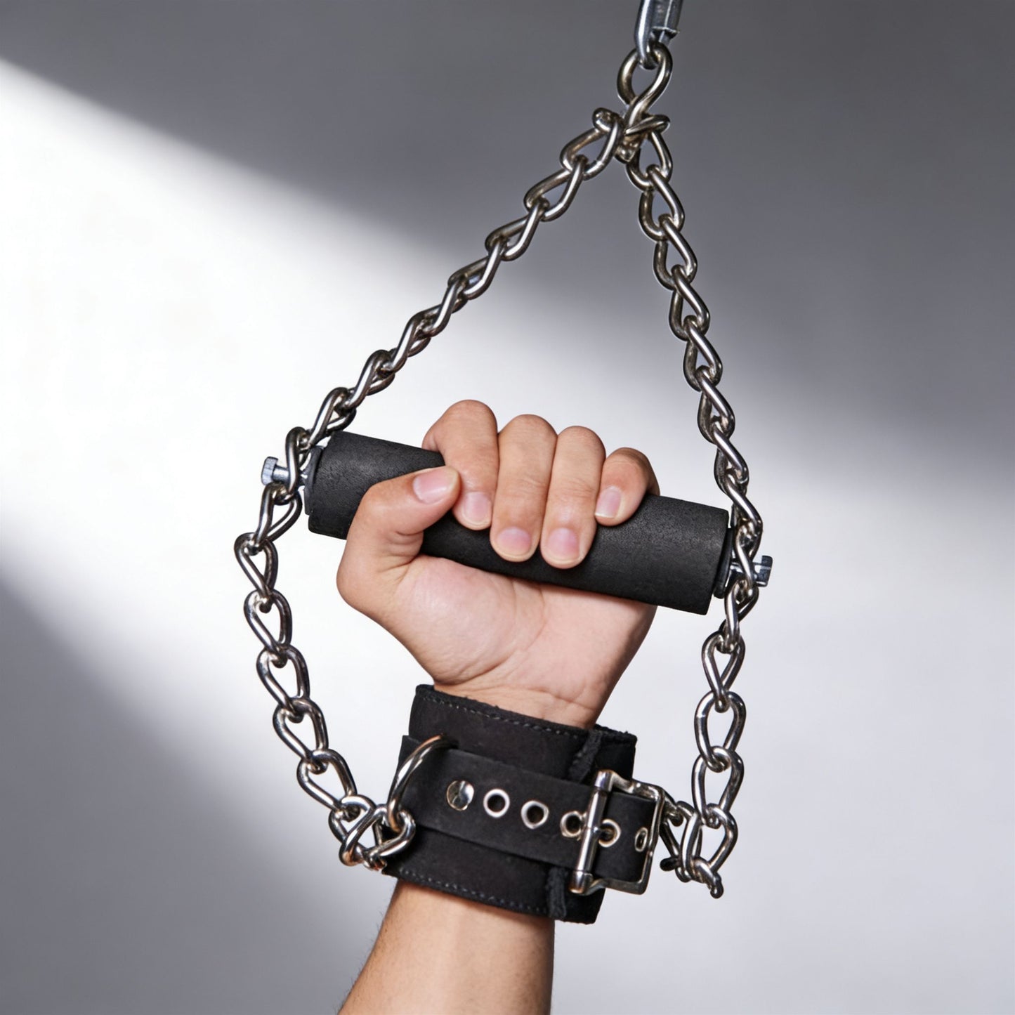 Fur Lined Nubuck Leather Suspension Cuffs with Grip