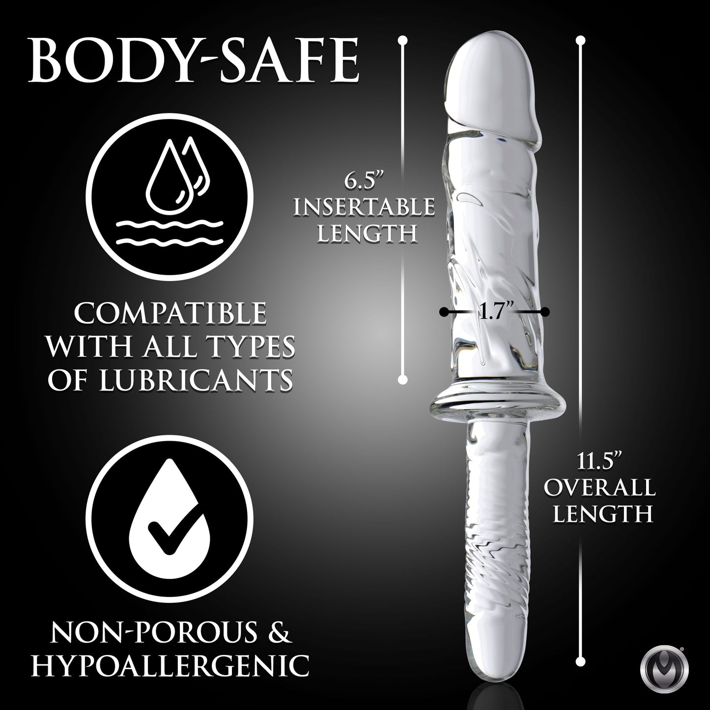 Brutus Glass Dildo Thruster