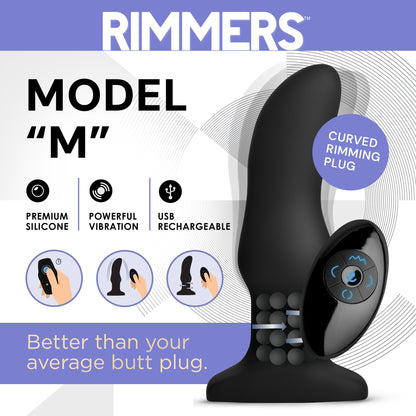 Rimmers Model M Curved Rimming Plug with Remote