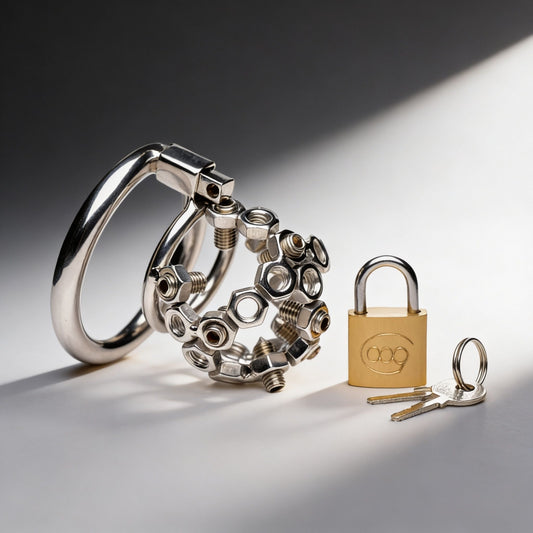 Bolted Chastity Cage with Spikes