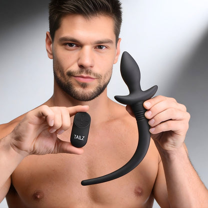 Remote Control Wagging and Vibrating Puppy Tail Anal Plug