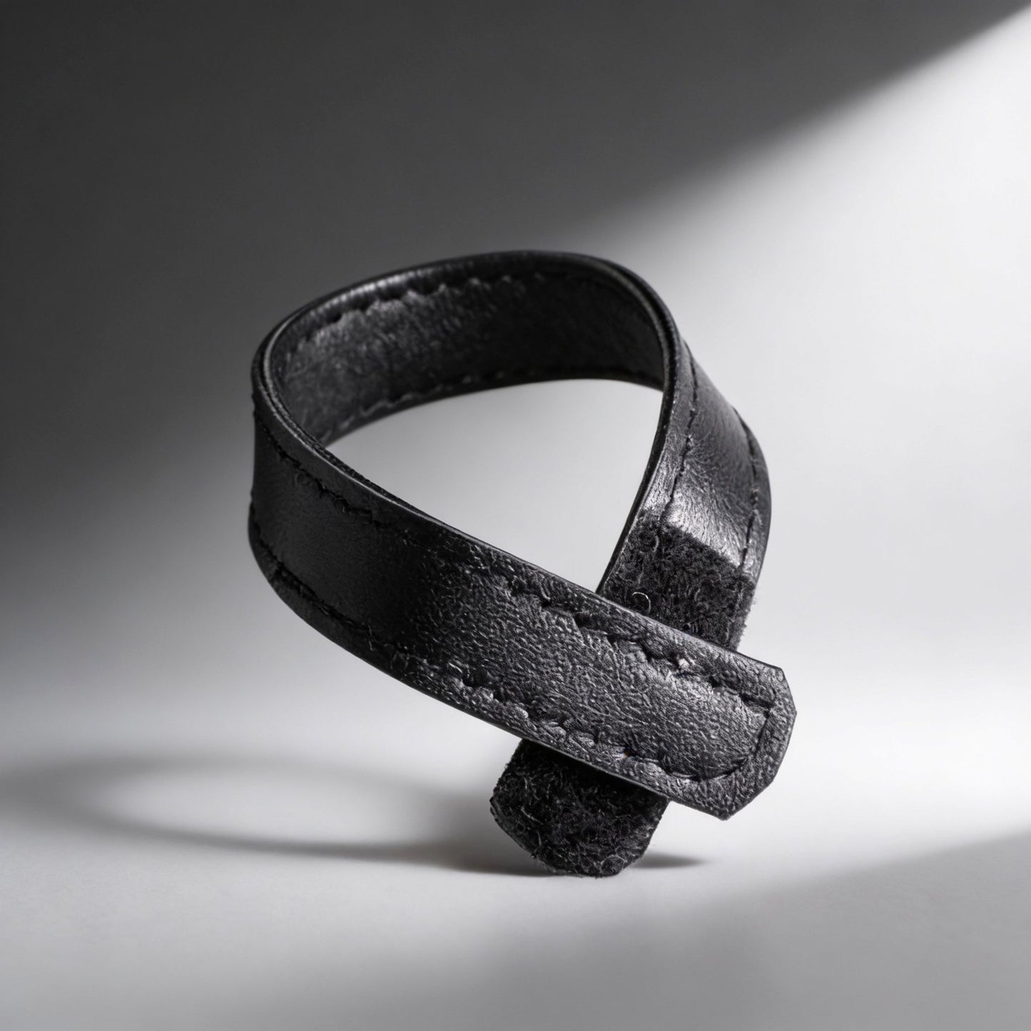 Leather and Velcro Cock Ring