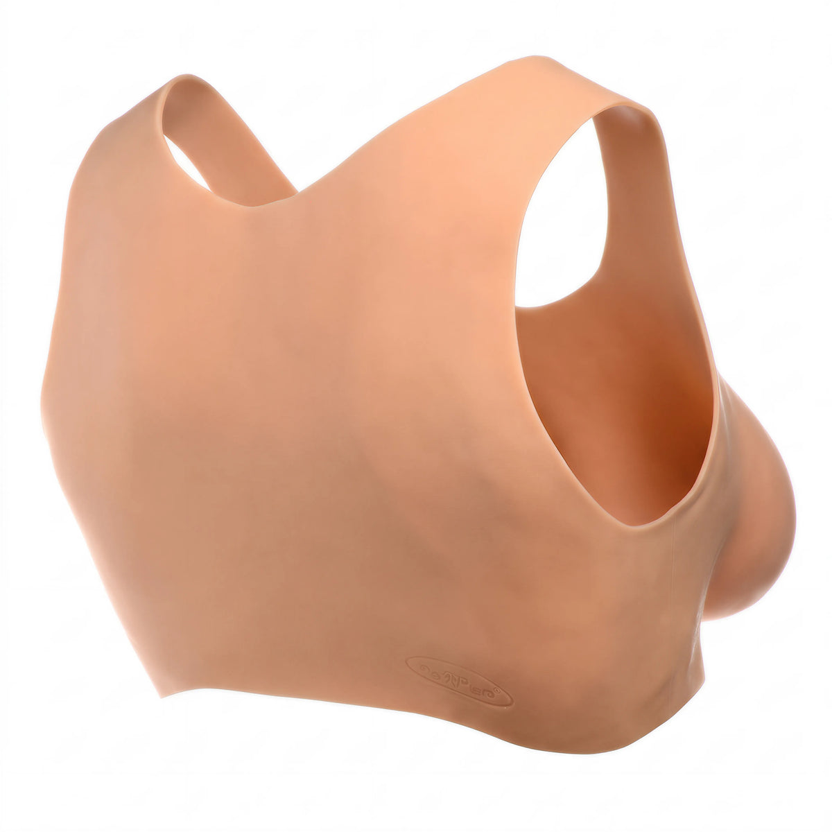Master Series Perky Pair D Cup Wearable Silicone Breasts — an adult novelty accessory in Silicone, Light
