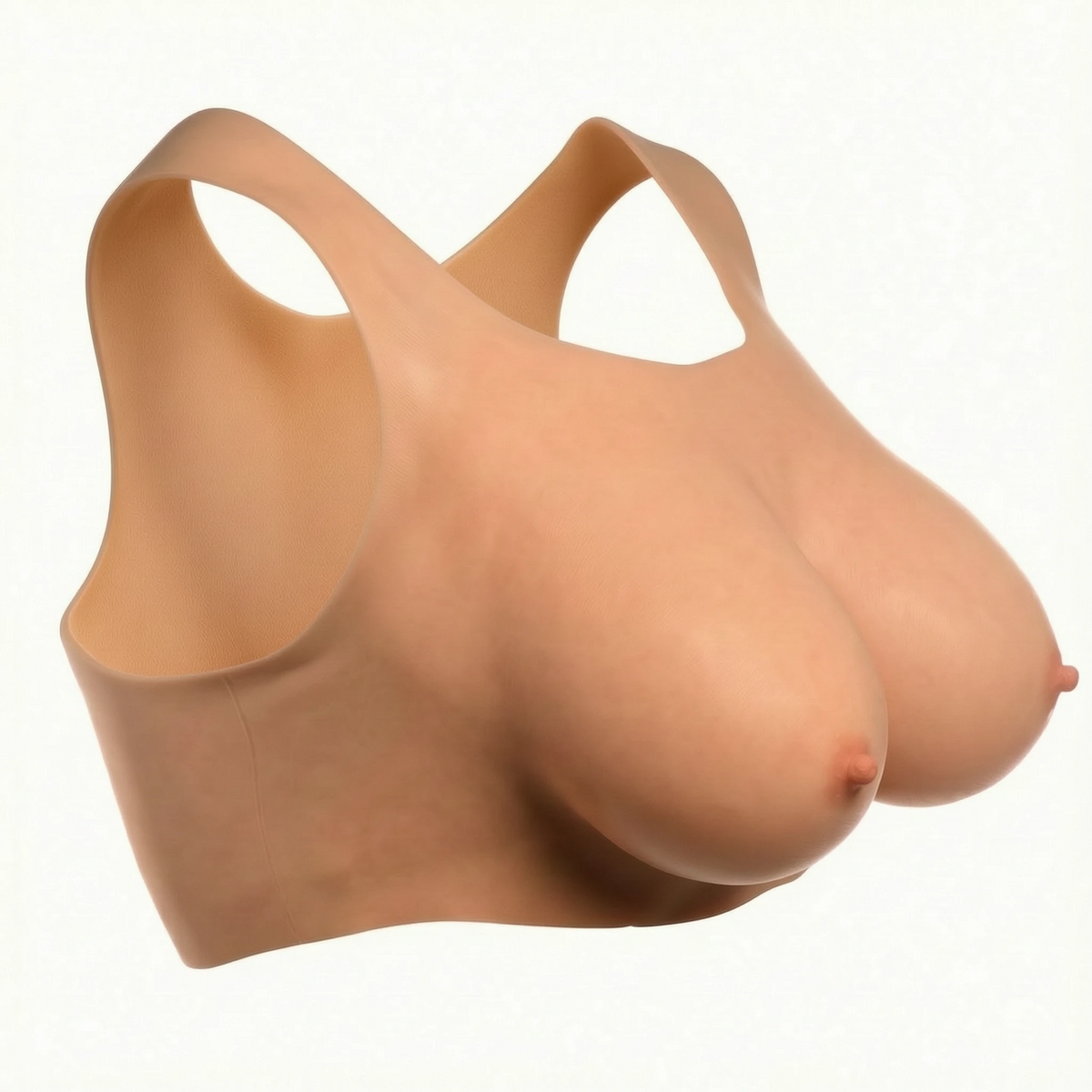Master Series Perky Pair D Cup Wearable Silicone Breasts - Realistic Look and Feel: The breasts and nipples have a silky smooth