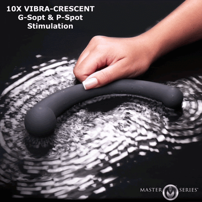 10X Vibra-Crescent Vibrating Silicone Dual-Ended Dildo